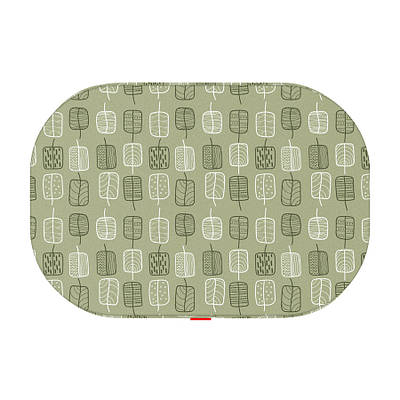 Лежанка для собак WAUDOG Relax, малюнок "Зелене листя", зі змінним чохлом, S, Ш 55 см, Д 40см