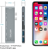 Адаптер USB C ARTVIC для MacBook Air/Pro M1: концентратор 7 в 1, Thunderbolt 3, 87 Вт живлення, HDMI 4K @ 30 Гц,, фото 6