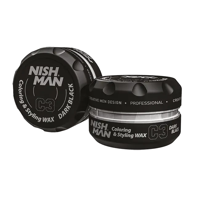 Помада для укладання волосся Nishman С3 (чорний колір) 100мл, фото 1