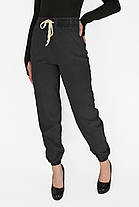 Штани літні бавовняні під манжет Штани жіночі на гумці Чорний колір 2XL — 5XL, фото 2