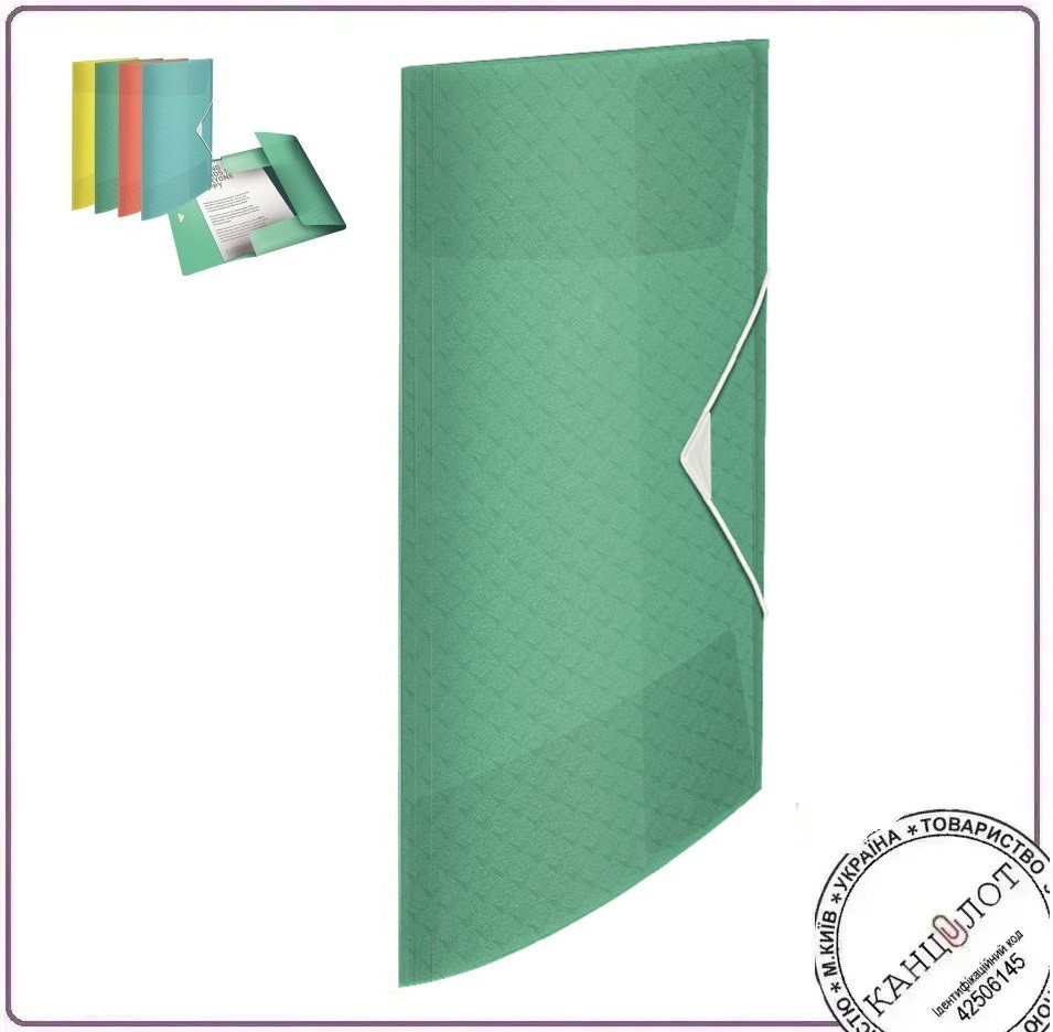 Папка на резинці ESSELTE COLOUR'ICE PP на 150арк., зелений (626223)