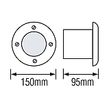 Світильник тротуарний AZUR-9 (079-029-0009-010) мат.хром., фото 2