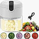 Портативний мініподрібнювач для овочів і часнику акумуляторний USB Mini Food Processor, фото 2