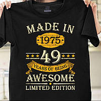 Футболка Made in 1975 (Limited edition) Чорний, XXL