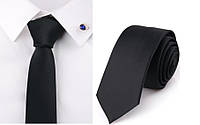 Краватка однотонний чорний