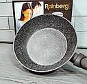 Універсальна сковорода 24 см із мармуровим антипригарним покриттям Rainberg RB-763/Соворода для всіх плит, фото 7