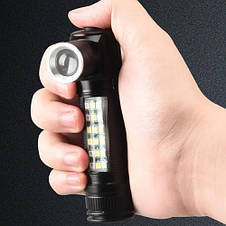 Ліхтар ручний SY-2209-Р50+18SMD(RGB), Li-Ion акумулятор, індикація заряду, ЗУ USB, zoom, фото 3