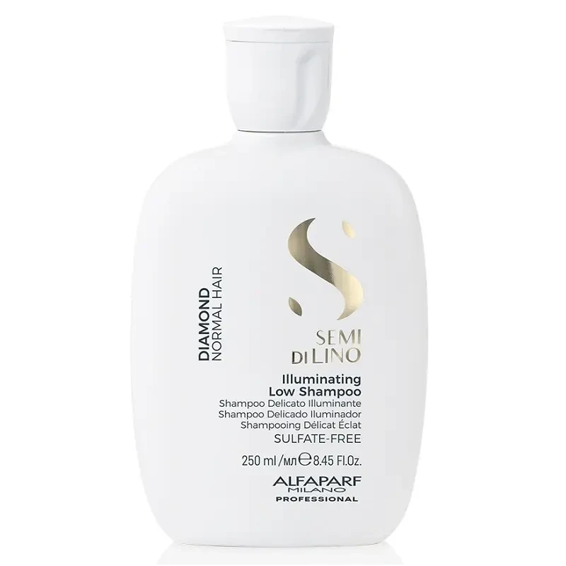 Шампунь для волосся з мікрокристалами AlfaParf Semi Di Lino Diamond Illuminating Low Shampoo 250 мл, фото 1