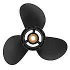 Гвинт гребний для лодкового мотора SUZUKI DT 9.9-15 HP 58100-93723-019 3X9 1/4X9 ALU алюмінієвий легка установка висока, фото 3