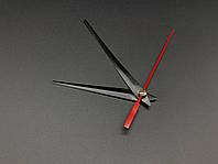 Стрелки часовые для настенных часов черные и красные металлические глянцевые 3 стрелки в наборе 9х9.5х7.5 см