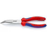 Плоские круглогубцы Knipex с режущими кромками (хромированные), 200 мм (26 25 200)