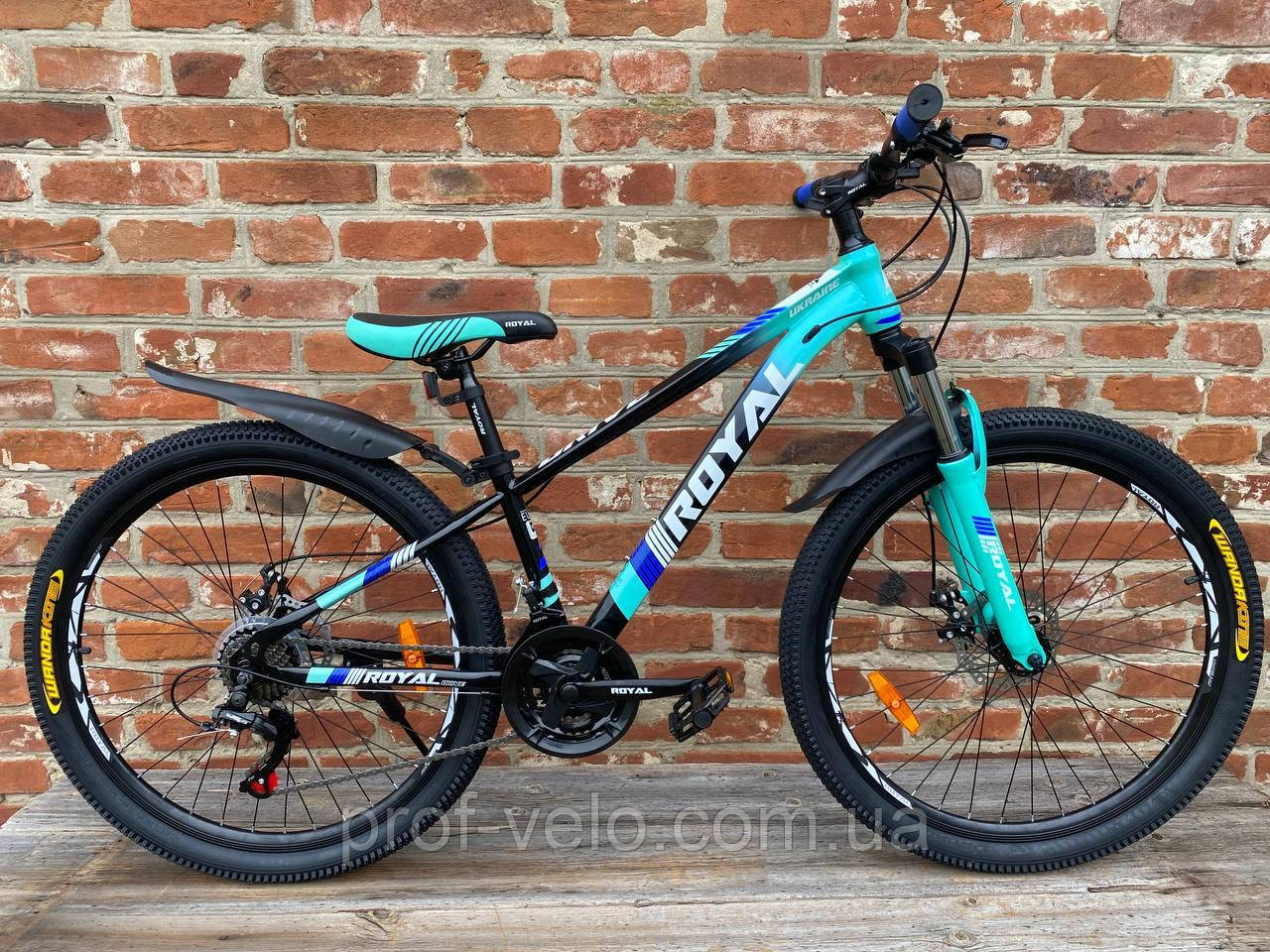 Велосипед Royal 26-13" DRIVE чорно-бірюзовий 2024