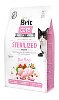 Корм Brit Care Cat GF Sterilized Sensitive 2 кг для стерилизованных котов с чувствительным пищеварением