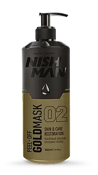 Золота маска для обличчя Nishman Peel-Off Gold Mask з дозатором 200мл