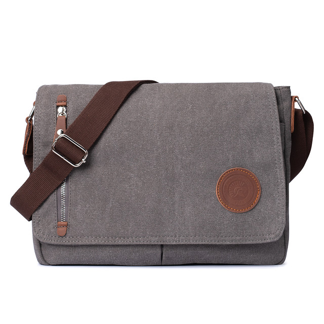 Фото чоловічий месенджер через плече Augur сірого кольору Фото чоловічий месенджер через плече Augur сірого кольору