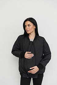 Бомбер для вагітних демісезонний Knoxville розмір S-М Lullababe Чорний
