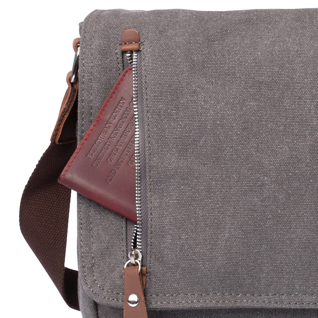 Фото чоловічий месенджер через плече Augur сірого кольору Фото чоловічий месенджер через плече Augur сірого кольору