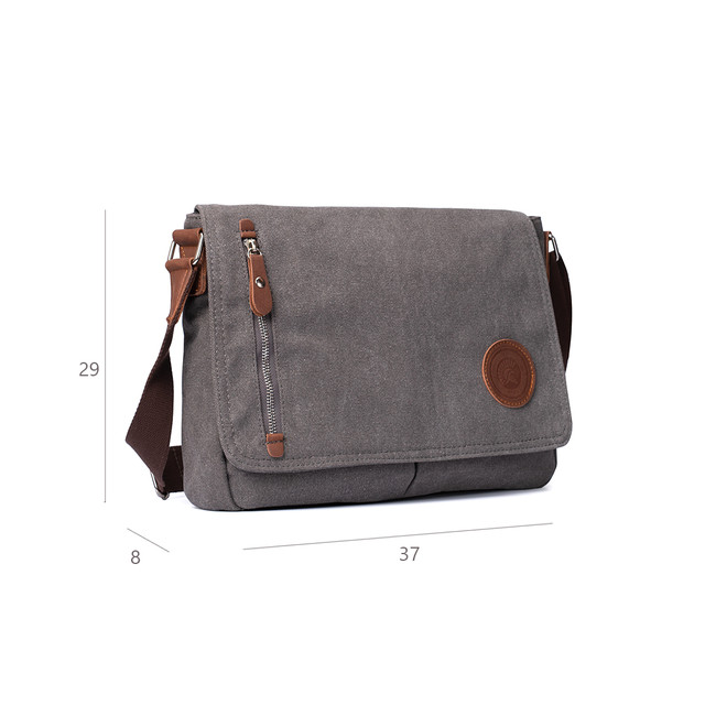 Фото чоловічий месенджер через плече Augur сірого кольору Фото чоловічий месенджер через плече Augur сірого кольору