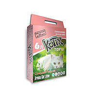 Kotix Tofu Honey Peach 6 л / 2,6 кг соевый наполнитель для кошачьего туалета