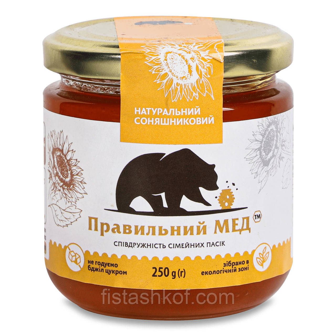 Мед Правильний мед соняшниковий, 250г