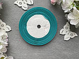 Репсова стрічка 0.9 см, 25 ярд/рулон, світло-бірюзового кольору рулоном, фото 4