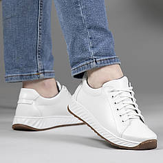 Шкіряні жіночі кросівки білі (ЛК 11 б)