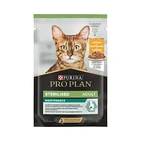 Вологий корм для дорослих стерилізованих котів Purina Pro Plan Sterilised Nutrisavour, у підливці, з куркою, 8