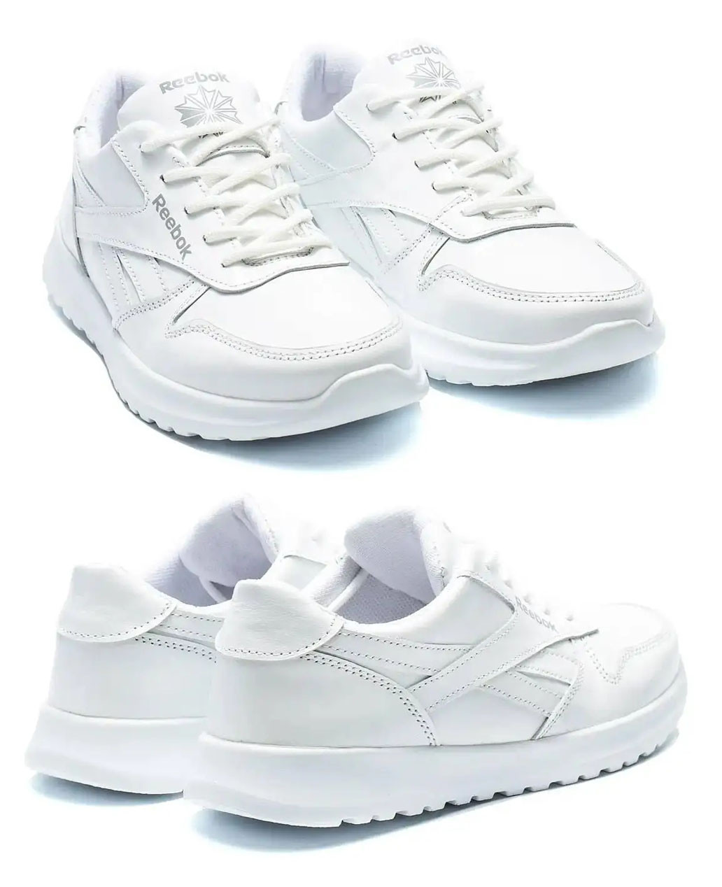 Підліткові шкіряні кросівки Reebok (Рібок), спортивні туфлі білі, кеди. Чоловіче взуття, фото 1