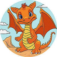 Картина по номерам Оранжевый дракончик d19 Идейка KHO-R1051