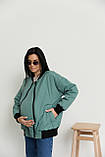 Бомбер для вагітних демісезонний Knoxville розмір S-М Lullababe Оливковий, фото 2