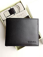 Мужской кошелек из натуральной кожи с брелком Calvin Klein кожаное портмоне в подарочной упаковке