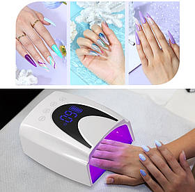 UV/LED лампа Х10 (з акумулятором - 7800 mAh), що перезаряджається, для манікюру та педикюру, 72 Вт.