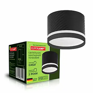 Точковий LED світильник Eurolamp для ламп GX53 чорний LH-LED-GX53(black)N1, фото 1