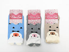 Шкарпетки короткі жіночі бавовна Pier Esse ведмедики з вушками 36-40 12 пар/уп мікс  кольорів