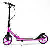 Самокат двоколісний Skyper Unic з ручним дисковим гальмом передній амортизатор фіолетовий, фото 2
