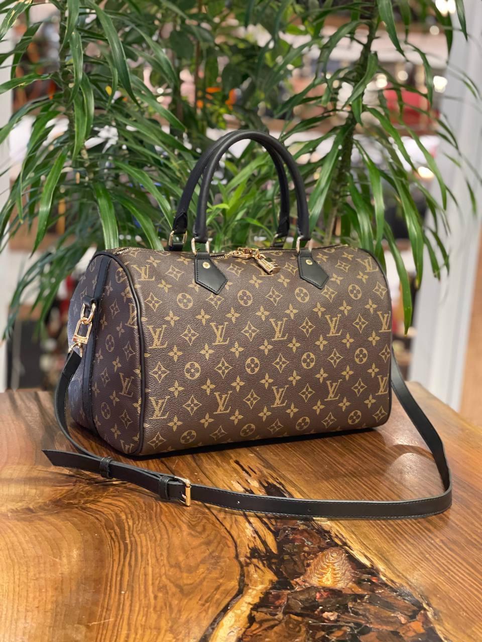 Жіноча сумка Луї Віттон коричнева Louis Vuitton Brown Speedy 35