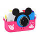 Дитячий цифровий фотоапарат Smart Kids TOY G6 Міккі Маус Рожевий 2 камери 40MP, фото 4