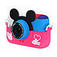 Дитячий цифровий фотоапарат Smart Kids TOY G6 Міккі Маус Рожевий 2 камери 40MP, фото 3