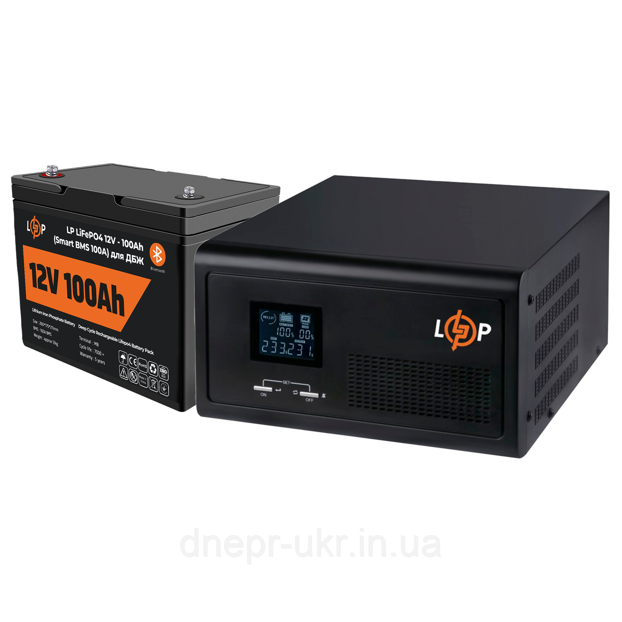 Комплект резервного живлення для котла LP (LogicPower) ДБЖ + літієва (LiFePO4) батарея (UPS 1000VA + АКБ LiFePO4 1280W)