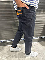 Мужские джинсы мом John Luca черные джинсовые штаны момы темные Турция