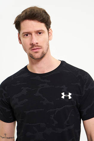 Чоловіча футболка Under Armour чорна спортивна футболка Андер Армор Туреччина, фото 3