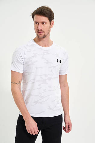 Чоловіча футболка Under Armour біла спортивна футболка Андер Армор Туреччина, фото 1