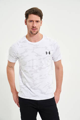 Чоловіча футболка Under Armour біла спортивна футболка Андер Армор Туреччина, фото 3