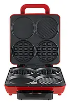 Мультигриль із панелями для вафель, котлет і бургерів AMBIANO 11589 1100Вт