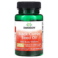 Масло семян черного тмина 500 мг Swanson Black Cumin Seed Oil для поддержки иммунитета 60 капсул