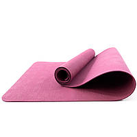 Коврик для йоги и фитнеса EVA (йога мат, каремат спортивный) OSPORT Yoga Pro 3мм (OF-0088) Бордовый