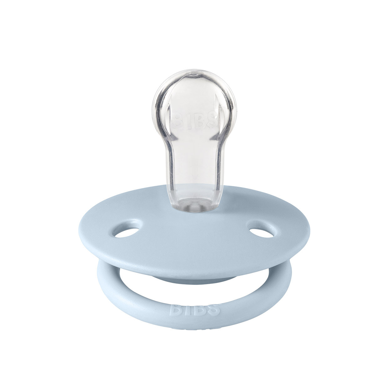 Пустушка BIBS De Lux Silicone Round (кругла) – Baby Blue 0-36 міс., фото 1