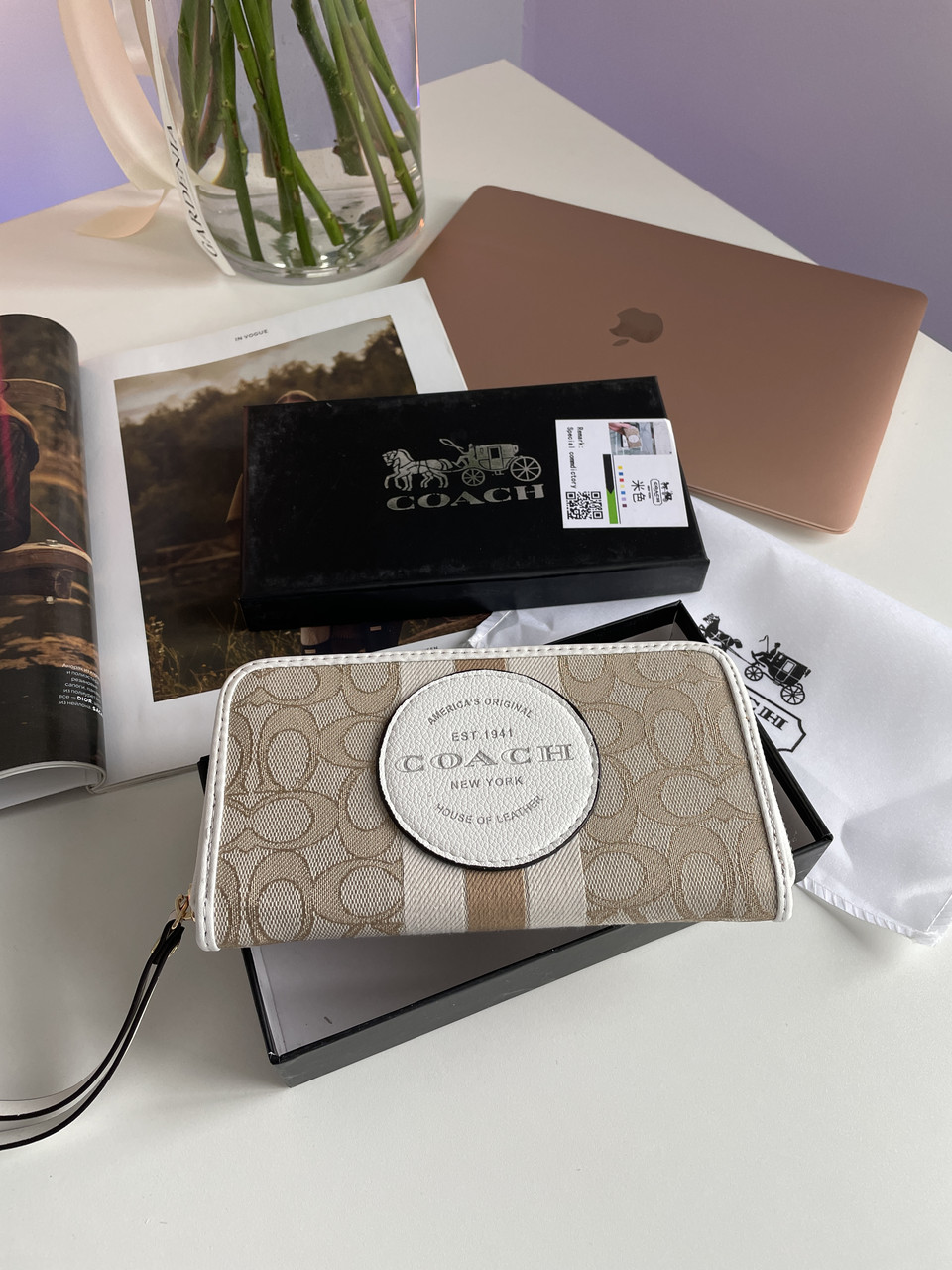 Жіночий брендовий гаманець, фото 1