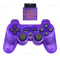 Геймпад для Sony PlayStation 2, бездротовий, з вібро, пурпурний
