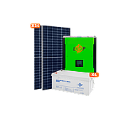 Сонячна електростанція (СЕС) Стандарт + GRID 3Ф 10kW АКБ 9.6kWh mGel 200 Ah